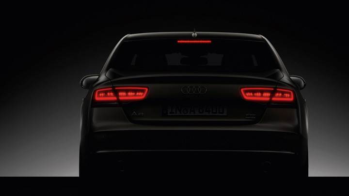 Back Pose Of 2011 Audi A8 BackLights On